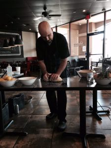 Sal Zappone leading cooking class, corporate team building event